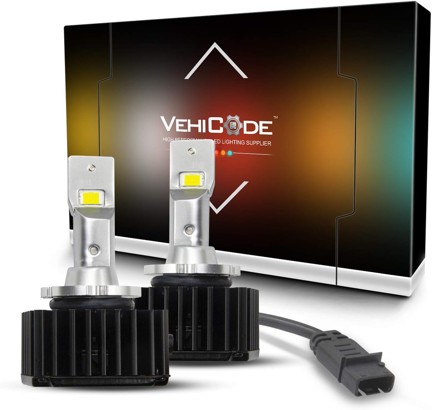 vehicode d1s d1r led headlight conversion kit 70w 6000k white and compatible with ballast of d1s d1r d1c xenon hid headlight bulb canbus error