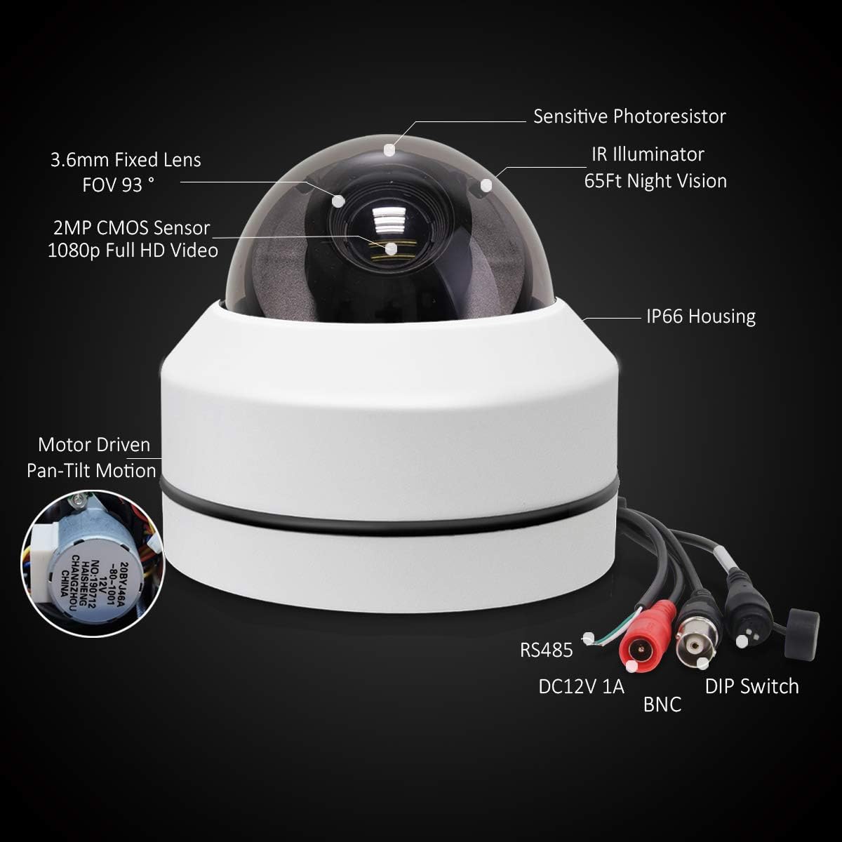 2MP Analog HD Pan-Tilt Camera AHD TVI CVI CVBS 4-in-1 CCTV Camera 1080P ...