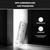 AOLISHENG Door Hinges 4 Inch 100mm x 75mm Stainless Steel Ball Bearing view 6