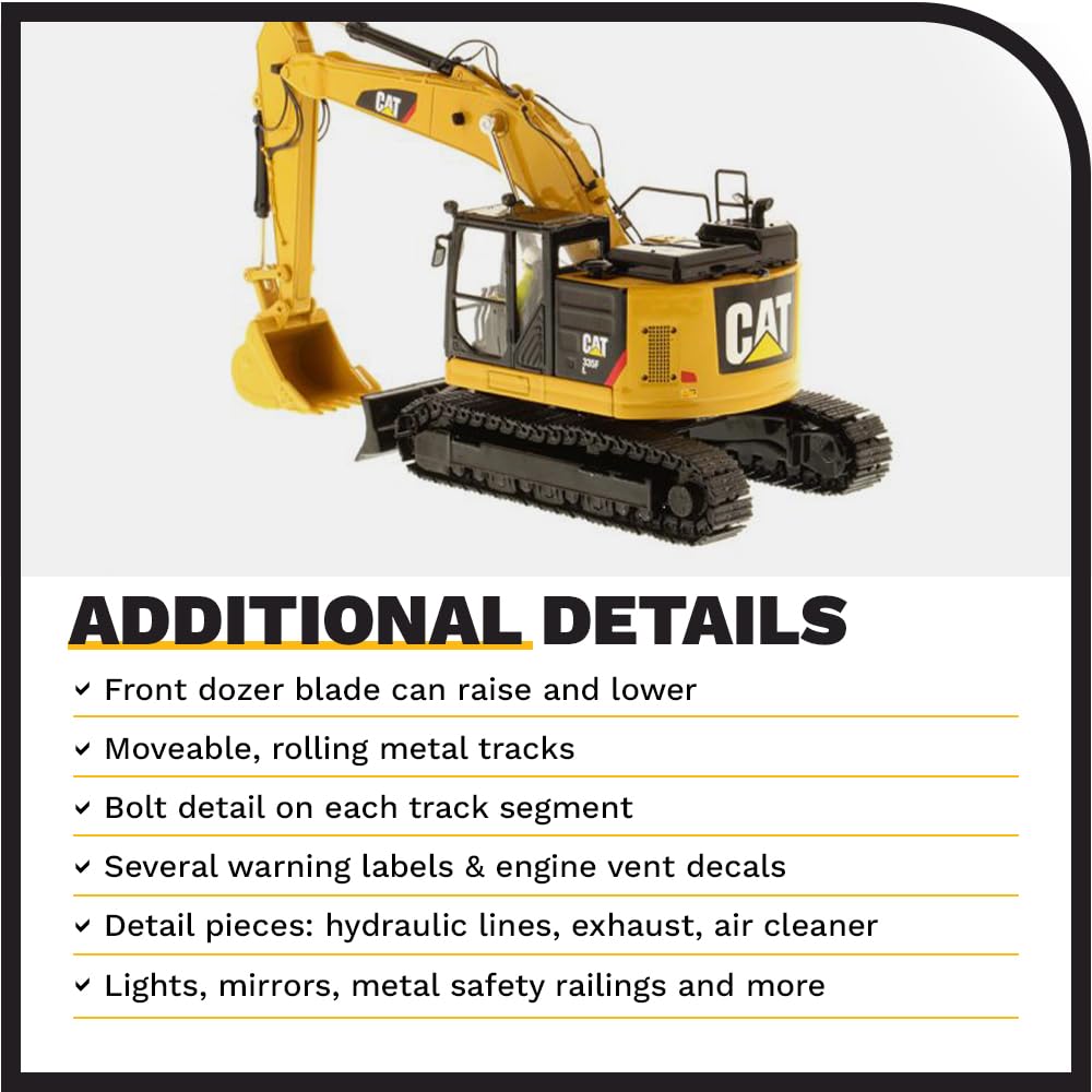 Diecast asters CAT Caterpillar 323F Excavadora de ruedas de