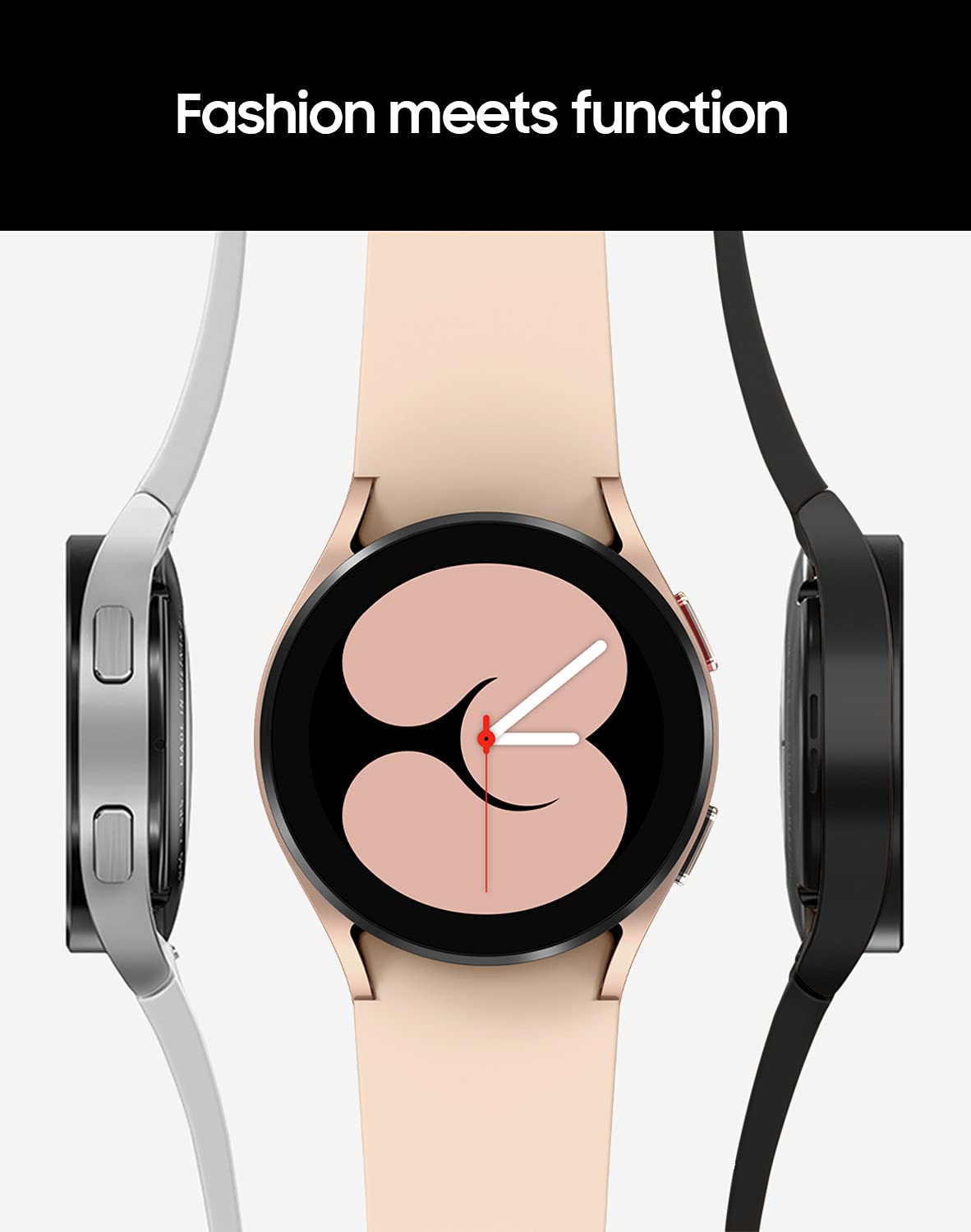 Samsung Galaxy Watch 4 40mm Bluetooth Smartwatch with ECG Heart Rate Monitor, Tracker for Health, Fitness, Running, Sleep Tracking, GPS Fall Detection, US Version, SM-R860NZDAXAA, Pink Gold