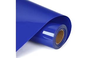 RENLI·TONG RENLITONG Royal Blue HTV Iron on Vinyl 12Inch by 10ft Roll HTV Heat Transfer Vinyl for T-Shirt HTV Vinyl Rolls for All Cutter Machine - Easy to Cut & Weed for Heat Vinyl Design