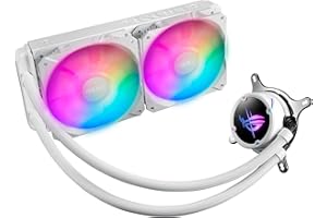 ASUS ROG Strix LC II 240 ARGB White Edition All-in-one AIO Liquid CPU Cooler 240mm Radiator, Intel LGA1700, 115x/2066 and AMD