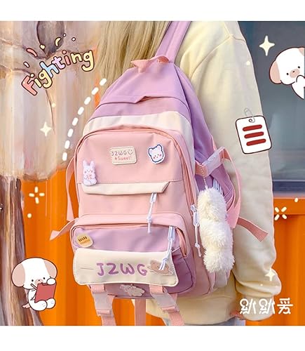 Japanese School Bag Kawaii School Backpack for Girls Pink School