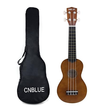 CNBLUE Sopran Ukulele 21 Zoll braun Hawaii Ukulele fuer Kinder und Erwachsenen als Anfänger