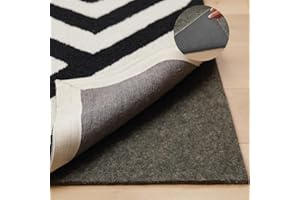 GORILLA GRIP Felt and Natural Rubber Stay in Place Slip Resistant Rug Pad, 1/8in Thick, 2x8 FT Protective Padding Under Area Rugs, Cushioned Gripper Pads, Carpet Runners, Hardwood Floors Protection