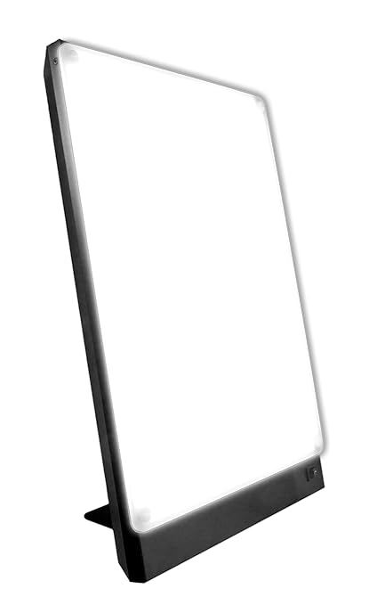 Boxelite 10,000 Lux Bright Light Therapy Light Box, Black