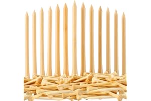 JYWYBF 110 Pcs Bamboo Golf Tees 3 1/4 Inch, Friendly Biodegradable, Long and Tall Golf tees, More Durable and Stable, Ideal for Beginner