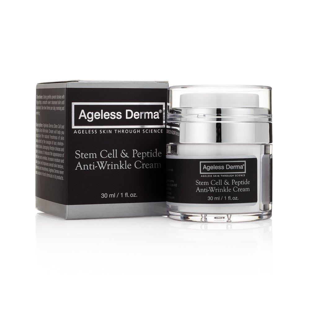 Ageless Derma Stem Cell and Peptide Facial Anti Wrinkle Cream By Dr. Mostamand. This Anti Aging Face Moisturizer Restores Youthful Glow to Your Skin
