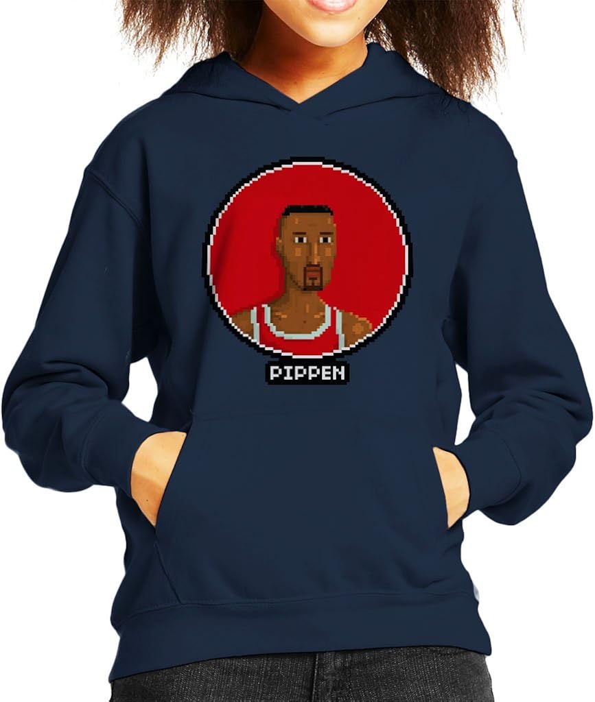 Scottie Pippen Profile Pixel Kid's Hooded Sweatshirt: Amazon.co.uk: Clothing