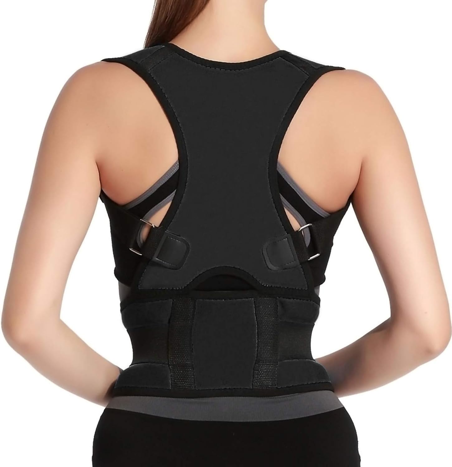 AIEOE Posture Correction Back Support for Men Women Elastic Back