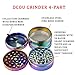 DCOU New Design Premium rainbow Herb Grinder 2.2 Inches 4 Piece with Pollen Catcher Durable Zinc Alloy Spice Grinder