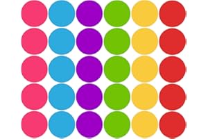 Outus 30 Pieces 6 Inch Classroom Floor Stickers Multicolor Classroom Spots for Line up Markers Self Adhesive Vinyl Stickers f