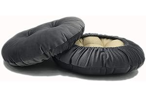 Augld 2 Pack Bar Stool Cushions with Elastic Band Stool Cover 12 Inch Grey