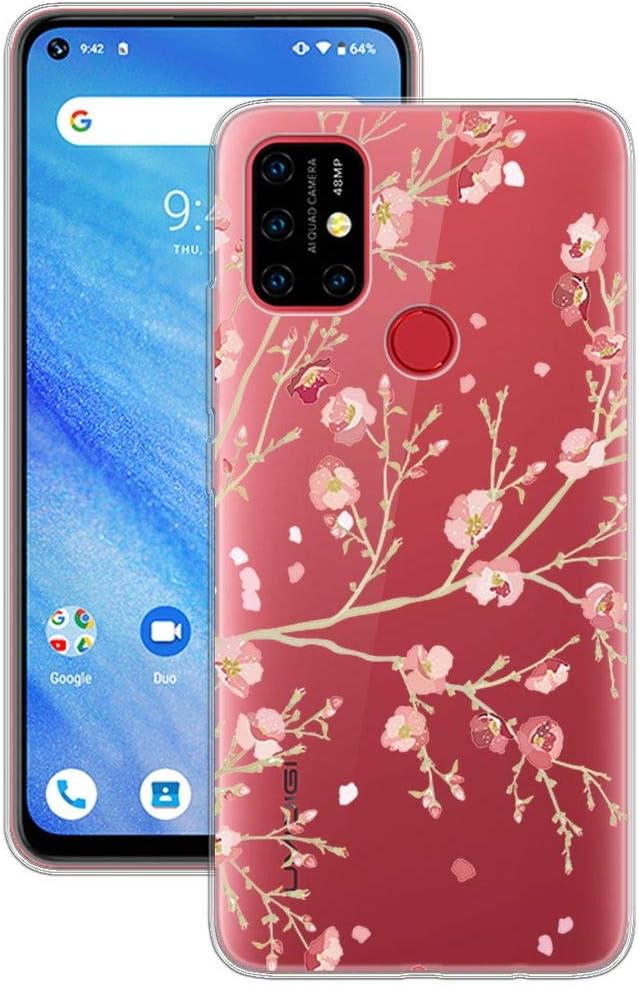 LJSM for UMIDIGI Power 3 Backcover Transparent Silicone Soft TPU Bumper Clear Cover Flexible Gel Shell Skin Protector Case for UMIDIGI Power 3 (6.53") -WM84