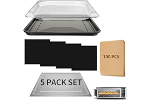 BRIKINTE Air Fryer Accessories for Ninja Foodi SP101 Air Fryer Oven, Air Fryer Liners Replacement Baking Pan Air Fryer Basket Non-stick Baking Tray for Ninja Digital Air Fry Countertop Oven