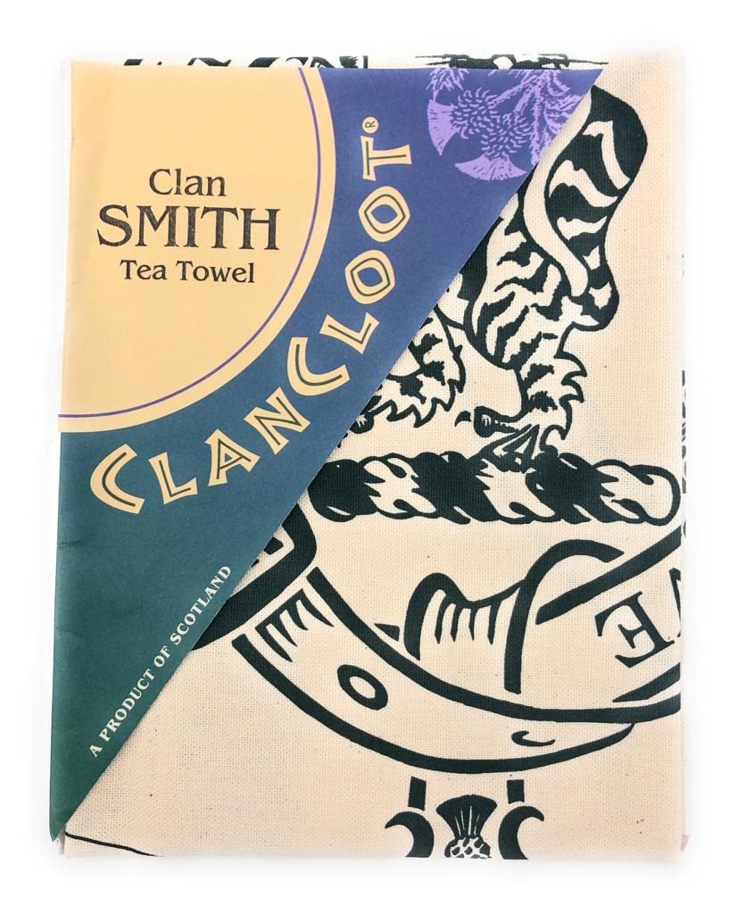BRAW CLANS TARTANS Clan Tea Towel - The Ultimate Guide for your Kitchen – Absorbent, Stylish, Functional and Fashionable Trendy Tea Towel - Made in Scotland