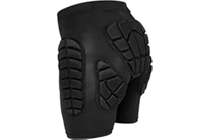 TOMSHOO Protective Padded Shorts Thick 3D EVA Butt Pad Hip Tailbone Protection Snowboard Protective Gear for Skiing Skating S