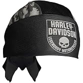 Harley-Davidson Men's Camo Willie G Skull Polyester One Size Headwrap - Black