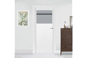 Muamar Small Door Window Curtains Privacy Thermal Insulated Door Covering Blackout Window Curtains for Patio French Door Front Door, W25 x L20 inch, 1 Panel, Grey