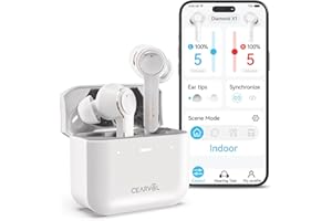 CEARVOL Bluetooth Rechargeable Hearing Aids for Seniors with App Control - Digital Hearing Devices, Easy Adjustment, Long Battery Life, Noise Reduction, Comfortable Fit