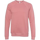 Bella Canvas Unisex Adult Fleece Raglan Sweatshirt (S) (Mauve)