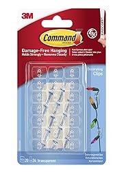 Command 17026CLR-ES Decorating Clips, Clear, 20-Clips