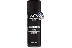 MOUNTAINEER BRAND, 100% NATURAL ALWAYS Mountaineer Brand Unscented Stache Stick | Made with Natural Ingredients West Virginia | Firm & Long Lasting Hold | Mustache Wax | Moustache Shape & Styling | Beard Wax for Men | 1.5oz
