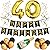 40th Birthday Party Pack â€“ Black & Gold Happy Birthday Bunting, Poms, and Swirls Pack- Birthday Decorations â€“ 40th Birthday Party Supplies