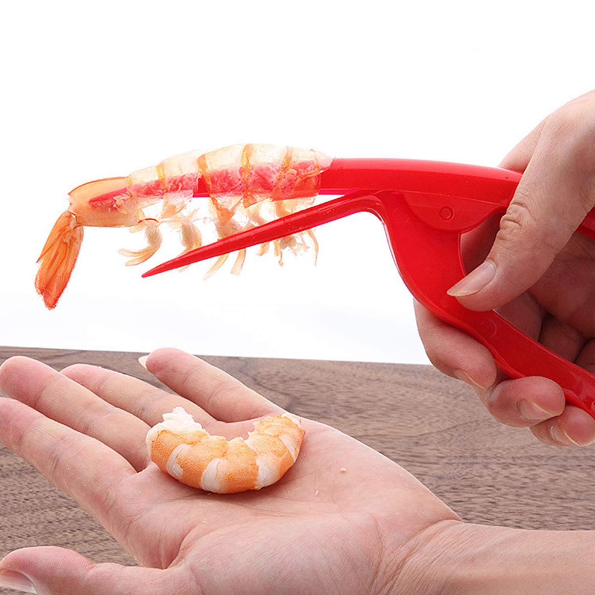 Oumosi plastica Shrimp Deveiner Seafood pinze Opener dispositivo creativo utensili da cucina