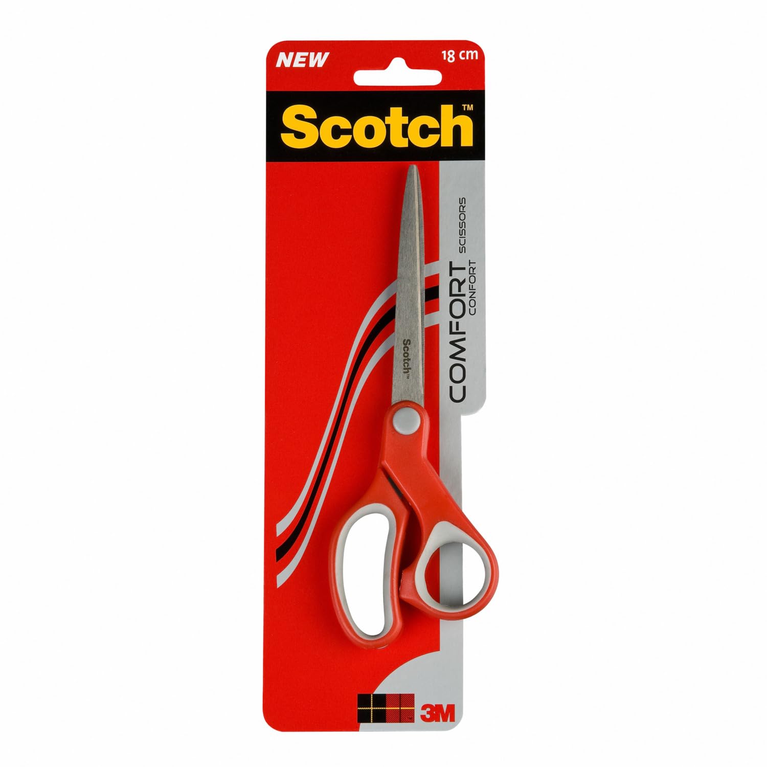 Scotch Comfort Scissors Red - 18 cm - Ideal for Precise Cutting, Great for Everyday Use