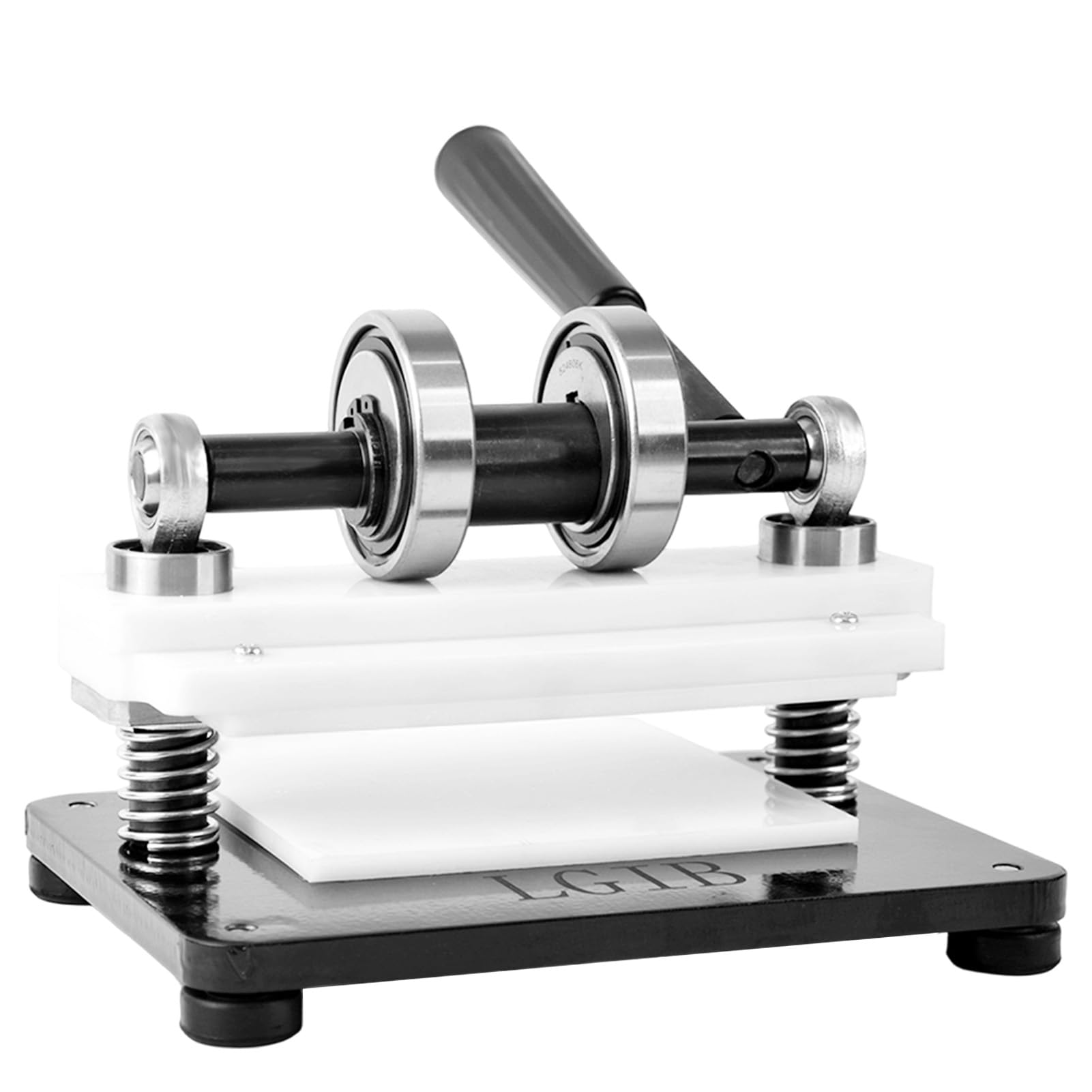Photo 1 of Leather Cutting Machine, 1.5 Ton Manual Press Die Cutter with 5.9 x 3.9 in Embossing Plate, Dual Guide Shafts, 0.47in Pressure Stroke - for Leathercraft, DIY & Various Materials