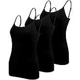 BQTQ 3 Pcs Womens Camisole Tank Top Spaghetti Strap Camisoles Ladies Undershirts