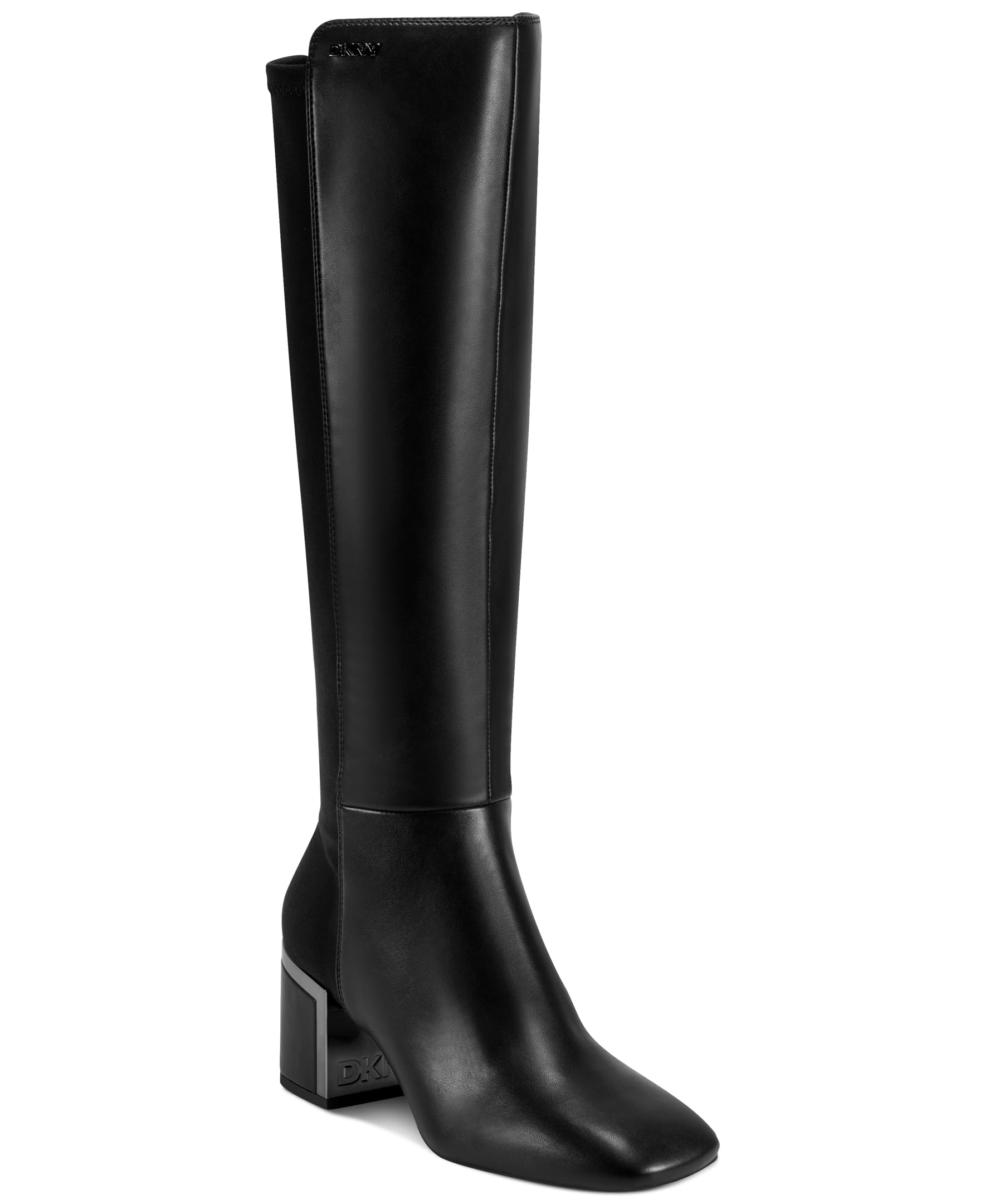 DKNY Women’s Kamiah Heeled Knee High Boot Fashion, Black, 6.5