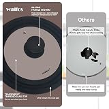 Walfos Universal Lid 3 Sizes Tempered Glass with Silicone Rim view 4