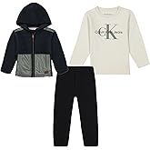 Calvin Klein boys 3pc Sherpa Shacket Pant Set