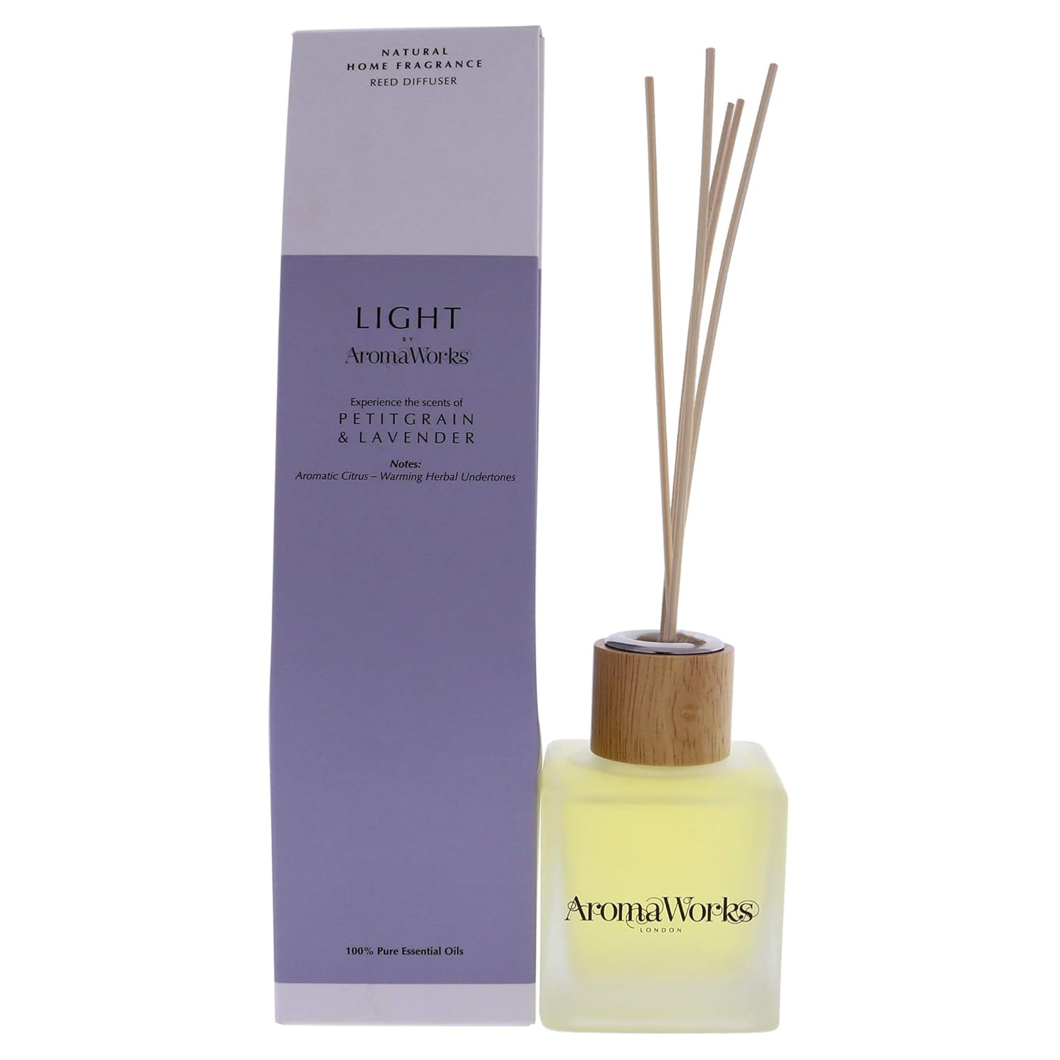 Amazon Com Aromaworks Light Petitgrain And Lavender Reed Diffuser Aromatic Citrus Warming Herbal Undertones Aroma 100 Pure Essential Oils From Around The Globe Natural Vegan Cruelty Free 3 4oz Beauty