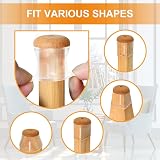 VIUME 32 Pcs Chair Leg Floor Protectors Silicone Cups Felt Pads view 3