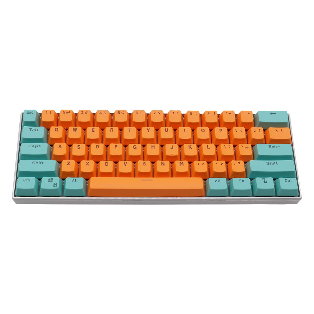 WHYSP 61 Double Shot PBT Keycaps, RGB Backlit Keycap for 60% Mechanical Gaming Keyboard OEM Profile 