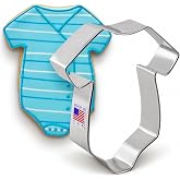 Ann Clark Baby Onesie Cookie Cutter Large 4.25in, Made in USA | Perfect Size and Shape, America&rsquo;s Largest Cookie Cutter Maker, Food-Safe American Steel