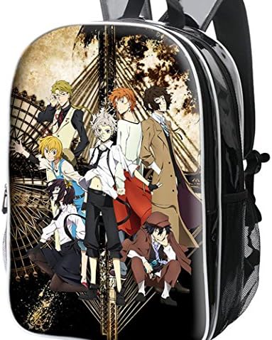 Anime Bungo Stray Dogs Cosplay PU Backpack Casual Bag Daypack Rucksack School Bag (B)