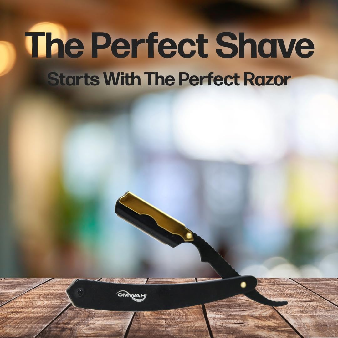 OMWAH Professional Barber Straight Edge Razor (Swing Lock)