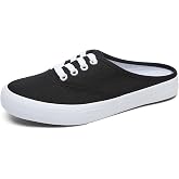 POVOGER Women's Canvas Mules, Slip-On Comfort Shoes with Cushion | Breathable canvas upper, removable insole, non-slip outsole, lightweight, slip-on for home/walk