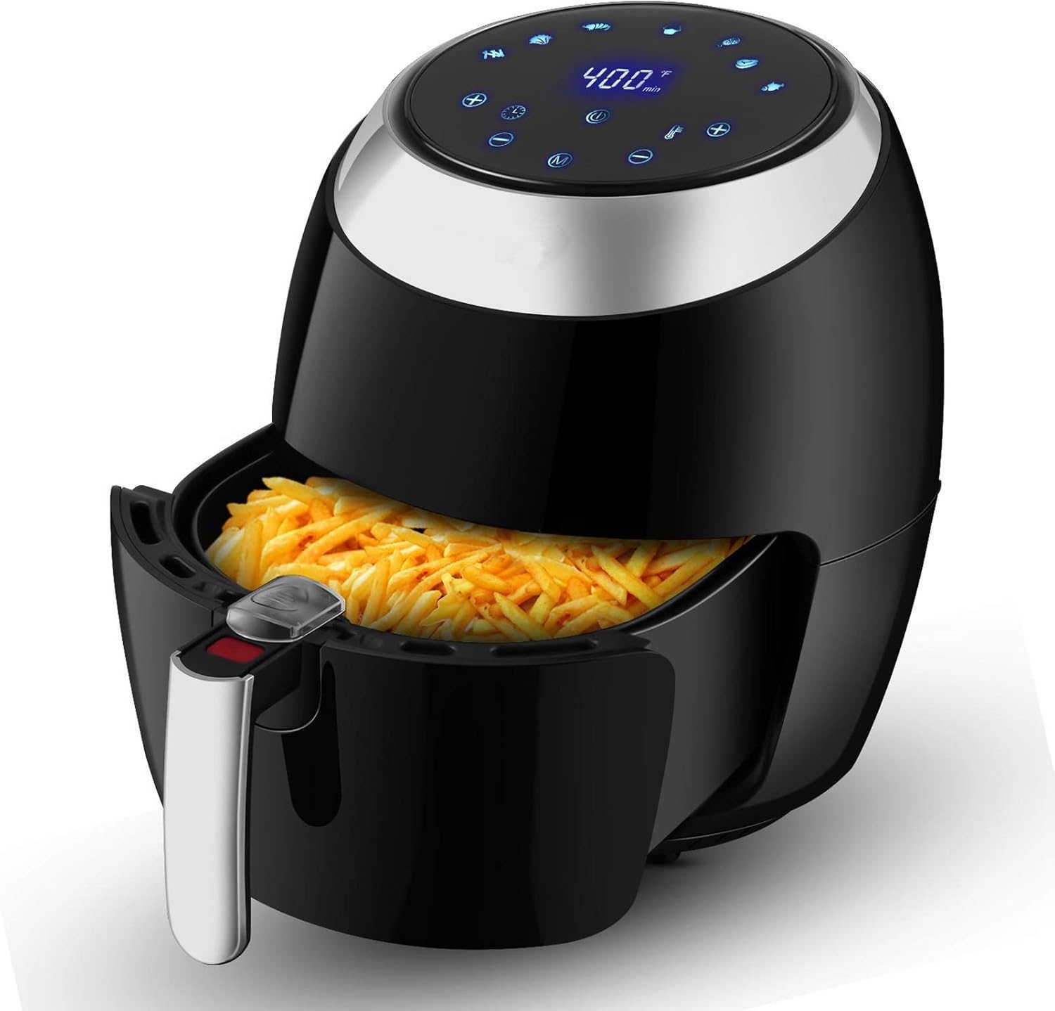 Air Fryer, 6.8 Quart 1800W Electric Hot Oven Oilless Cooker with LCD Touch Digital Screen, Nonstick Basket