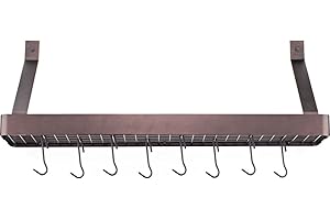Cuisinart Chef's Classic 36-Inch Rectangular Wall-Mount Bookshelf Rack, Oil-Rubbed Bronze