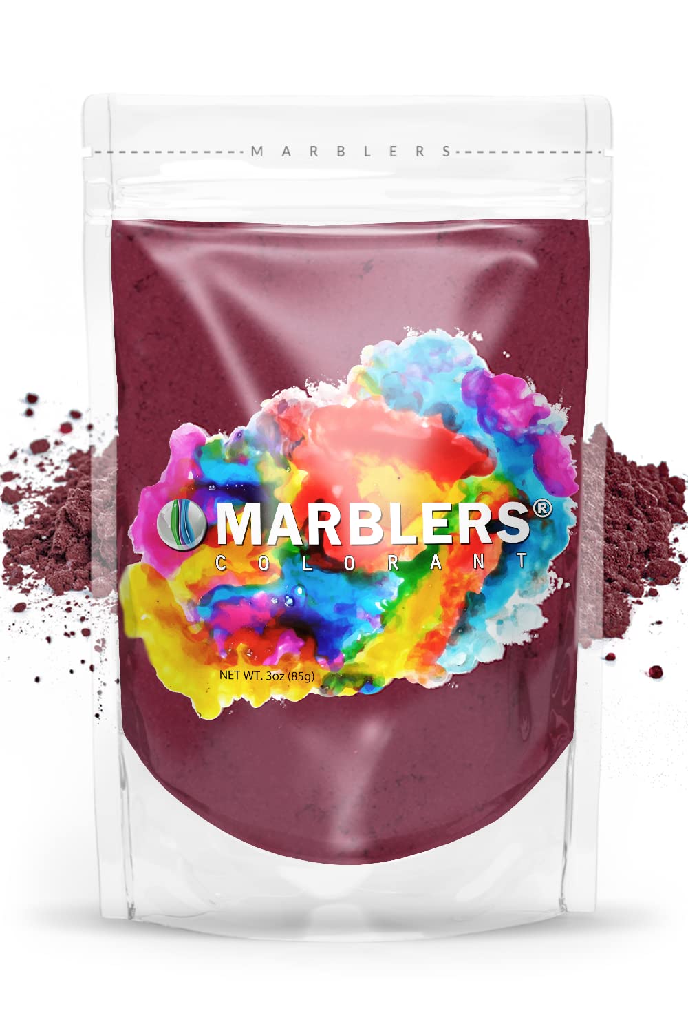 MARBLERS Purple Mica Powder [Wine] 3oz (85g) | Cosmetic Grade | Epoxy Resin Pigment | Dye | Non-Toxic, Vegan, Cruelty-Free | Lip Gloss, Nails, Body Butter | Bath Bomb, Candle & Soap Making
