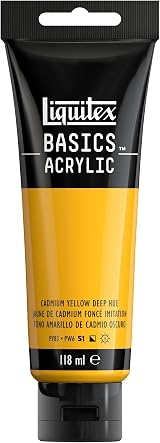 Liquitex Basics Cadmium Yellow Deep Hue Acrylic Paint 118 ml Tube