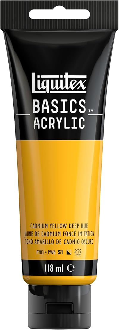 Liquitex Basics Cadmium Yellow Deep Hue Acrylic Paint 118 ml Tube