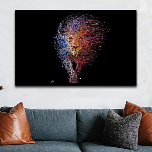 Nimcg Color Lienzo Pintura Arte Pelicula Cartel Paisaje Pared Arte