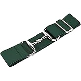 CELAEQ 2-Inch Luxury Elastic Equestrian Belt Silver Snaffle Bit Buckle, Comfortable and Stretchable Horse Riding Accessory (Silver Buckle, Hunter Green)